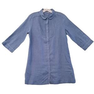 Boden Classic Blue Tunic with Button Detail